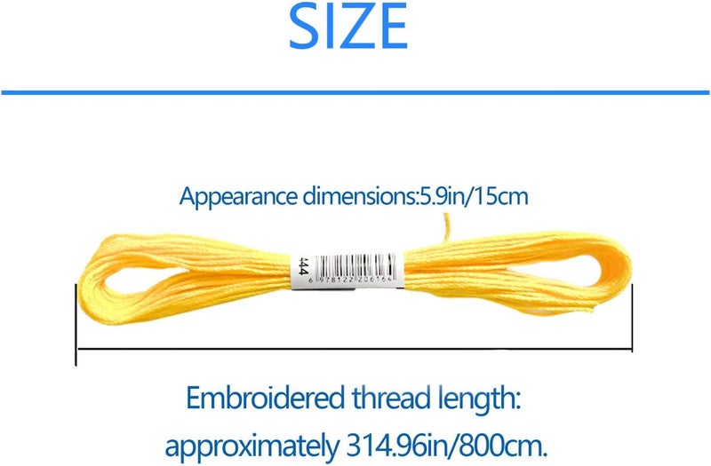 Zhenqing 36 Colors Embroidery Thread Set with DMC Codes - Premium Cotton Sewing Floss for Cross Stitch, 8m per Skein, Ideal for Variety of Needlecraft Projects - Image 2